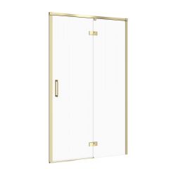 Cersanit Larga S164064 drzwi prysznicowe 120 cm uchylne złoty mat/szkło przezroczyste