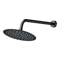 Cersanit Virgo S522093 deszczownica z ramieniem 25x25 cm okrągła czarna