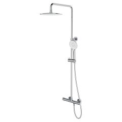Cersanit Virgo S522099 zestaw prysznicowy ścienny termostatyczny z deszczownicą chrom