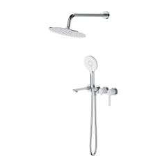 Cersanit Virgo S522116 zestaw wannowo-prysznicowy podtynkowy z deszczownicą chrom