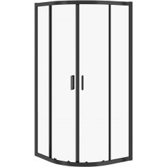 Cersanit Arteco S913014 kabina prysznicowa 90x90 cm półokrągła czarny mat/szkło przezroczyste