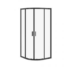 Cersanit Arteco S913014 kabina prysznicowa 90x90 cm półokrągła czarny mat/szkło przezroczyste