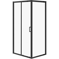 Cersanit Arteco S913017 kabina prysznicowa 100x80 cm prostokątna czarny mat/szkło przezroczyste