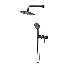 Cersanit Virgo S952048 zestaw prysznicowy podtynkowy z deszczownicą czarny