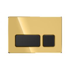 Cersanit Block K970397 przycisk spłukujący do wc czarny-złoty