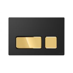 Cersanit Block K970400 przycisk spłukujący do wc czarny-złoty