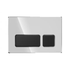 Cersanit Block K970565 przycisk spłukujący do wc chrom błyszczący-czarny