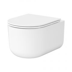 Cersanit Intro S4038001 miska wc z deską wolnoopadającą wisząca bez kołnierza ze spłukiwaniem wirowym biały połysk