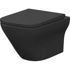 Cersanit Larga S701611 miska wc z deską wolnoopadającą wisząca bez kołnierza antracyt mat