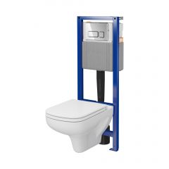 Cersanit Colour S701768 zestaw stelaż z miską, deską i przyciskiem