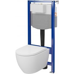 Cersanit Zen S701799 zestaw wc stelaż z miską i deską ze spłukiwaniem wirowym