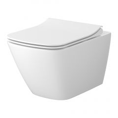 Cersanit City S701884 miska wc z deską wolnoopadającą wisząca bez kołnierza spłukiwanie wirowe biały połysk