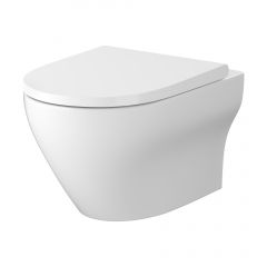 Cersanit Larga S701885 miska wc z deską wolnoopadającą wisząca bez kołnierza spłukiwanie wirowe biały połysk