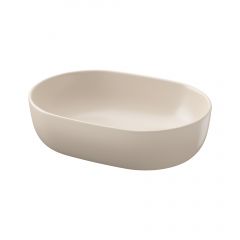 Cersanit Moduo K116132 umywalka 50x35.5 cm owalna nablatowa brąz/beż