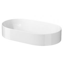 Cersanit Inverto K671009ECO umywalka 60x35 cm owalna nablatowa biała