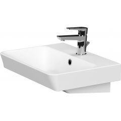 Cersanit Mille K675004 umywalka 50.5x38.5 cm prostokątna ścienna-meblowa biała