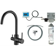 Deante BCHFN64M zestaw startowy z baterią kuchenną stojąca czarna