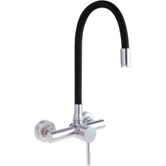 Deante Luno BOCB800 bateria kuchenna ścienna stal-czarna