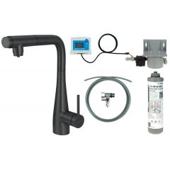 Deante Eridan BREFN75M zestaw startowy z baterią kuchenną stojąca czarna