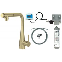 Deante Eridan BREFR75M zestaw startowy z baterią kuchenną stojąca złoto/stare złoto