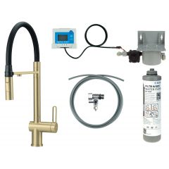 Deante Magnetic BRMFR75M zestaw startowy z baterią kuchenną stojąca złoto/stare złoto Deante Magnetic BRMFR75M zestaw startowy z baterią kuchenną stojąca złoto/stare złoto