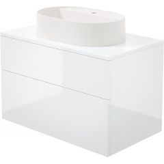 Deante Prizma SD6B8SAU6B umywalka z szafką i blatem 80 cm białą