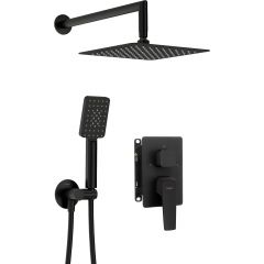 Deante Blur BXYZNQLM zestaw prysznicowy podtynkowy z deszczownicą czarny