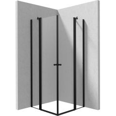 Deante Kerria Plus KKNNU09U09 kabina prysznicowa 90x90 cm kwadratowa czarny mat/szkło przezroczyste