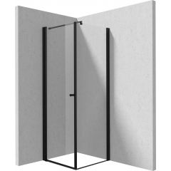 Deante Kerria Plus KKNNW09S09 kabina prysznicowa 90x90 cm kwadratowa czarny mat/szkło przezroczyste