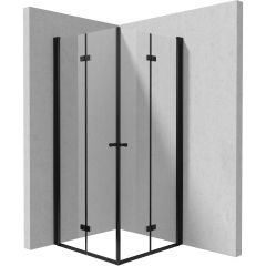 Deante Kerria Plus KKNNX08X08 kabina prysznicowa 80x80 cm kwadratowa czarny mat/szkło przezroczyste