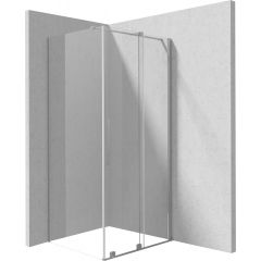 Deante Prizma KPNFP12S08 kabina prysznicowa 120x80 cm prostokątna szczotkowany/szkło przezroczyste