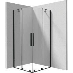 Deante Prizma KPNNP10P10 kabina prysznicowa 100x100 cm kwadratowa czarny mat/szkło przezroczyste