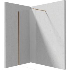 Deante Prizma KTJC31P ścianka prysznicowa walk-in 110 cm brąz szczotkowany/szkło przezroczyste