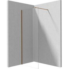 Deante Prizma KTJC37P ścianka prysznicowa walk-in 70 cm brąz szczotkowany/szkło przezroczyste