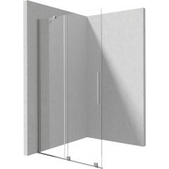 Deante Prizma KTJF30R ścianka prysznicowa walk-in 100 cm szczotkowany/szkło przezroczyste