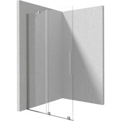 Deante Prizma KTJF34R ścianka prysznicowa walk-in 140 cm szczotkowany/szkło przezroczyste