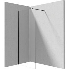 Deante Prizma KTJN38P ścianka prysznicowa walk-in 80 cm czarny mat/szkło przezroczyste