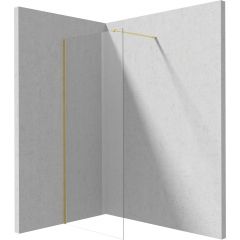 Deante Prizma KTJR30P ścianka prysznicowa walk-in 100 cm złoty szczotkowany/szkło przezroczyste