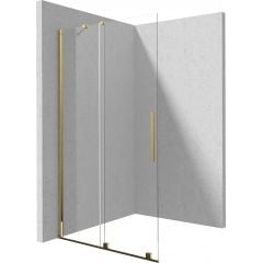Deante Prizma KTJZ32R ścianka prysznicowa walk-in 120 cm złoty połysk/szkło przezroczyste