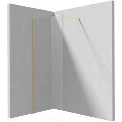 Deante Prizma KTJZ37P ścianka prysznicowa walk-in 70 cm złoty połysk/szkło przezroczyste