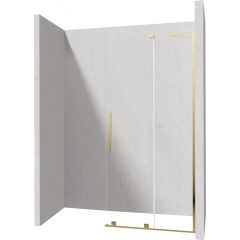 Deante Prizma KTJZ39R ścianka prysznicowa walk-in 90 cm złoty połysk/szkło przezroczyste