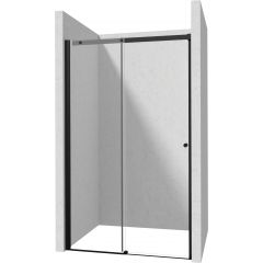 Deante Kerria Plus drzwi prysznicowe 130 cm wnękowe czarny mat/szkło przezroczyste KTSPN13P