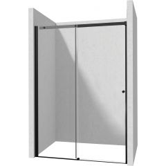 Deante Kerria Plus drzwi prysznicowe 170 cm wnękowe czarny mat/szkło przezroczyste KTSPN17P
