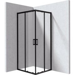 Deante Funkia Evo KYCN089P kabina prysznicowa 90x80 cm prostokątna czarny mat/szkło przezroczyste