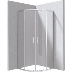Deante Funkia Evo KYP0099P kabina prysznicowa 90x90 cm półokrągła chrom połysk/szkło przezroczyste