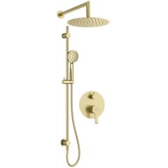 Deante Arnika NACR6QP zestaw prysznicowy podtynkowy z deszczownicą złoty