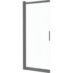 Deante Prizma KTJD73R parawan nawannowy 91.8 cm 1-częściowy grafitowy mat/szkło przezroczyste