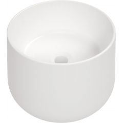 Deante Arnika CGN6U32 umywalka 37.5x37.5 cm okrągła nablatowa biała