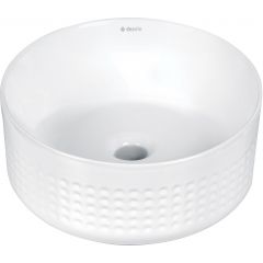 Deante Arnika CGN6U3S umywalka 36x36 cm okrągła nablatowa biała