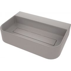 Deante Arnika CQASU6S umywalka 60.5x40.5 cm prostokątna nablatowa szary/kamień